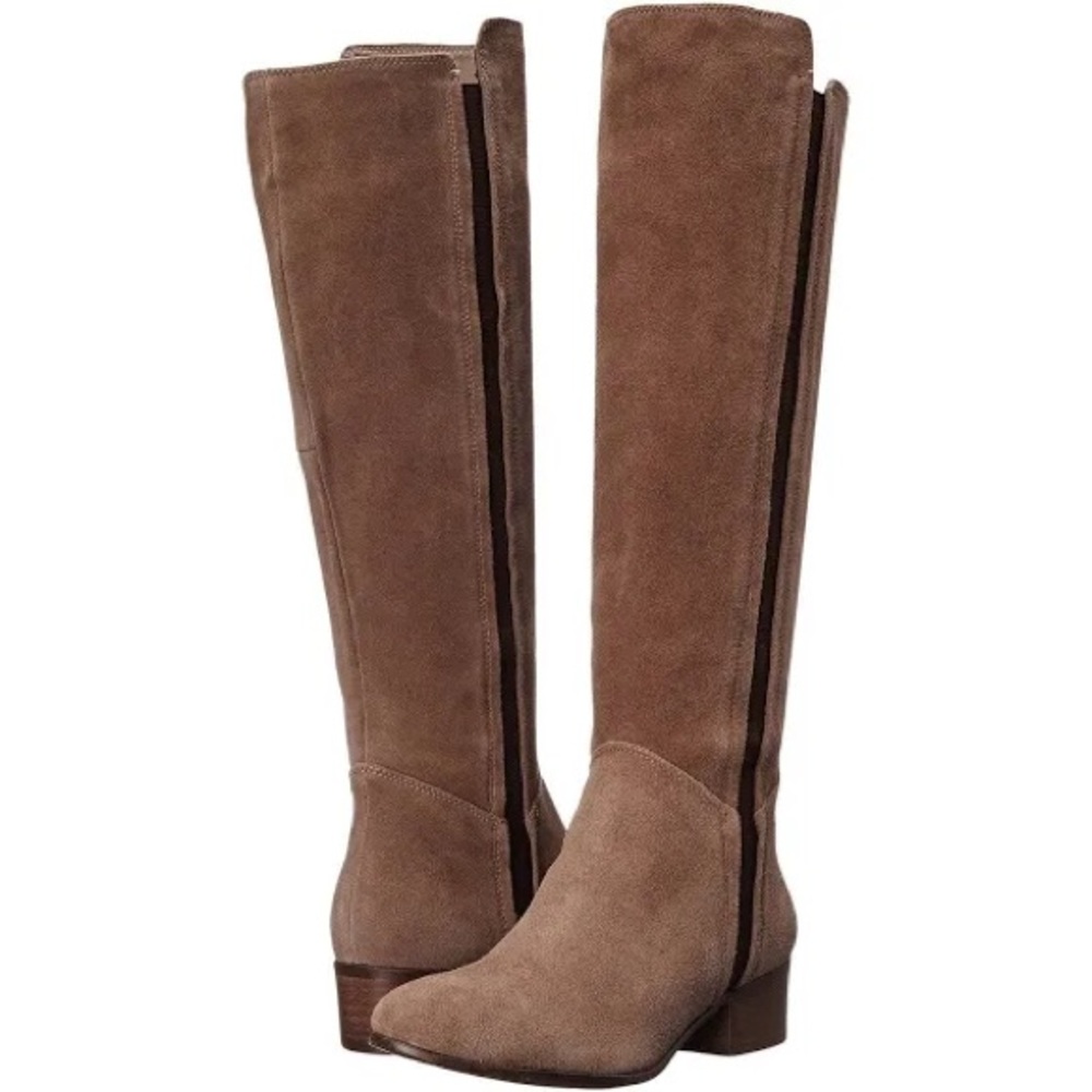 Steve Madden Pullon Taupe Suede Boots, Size 8.5